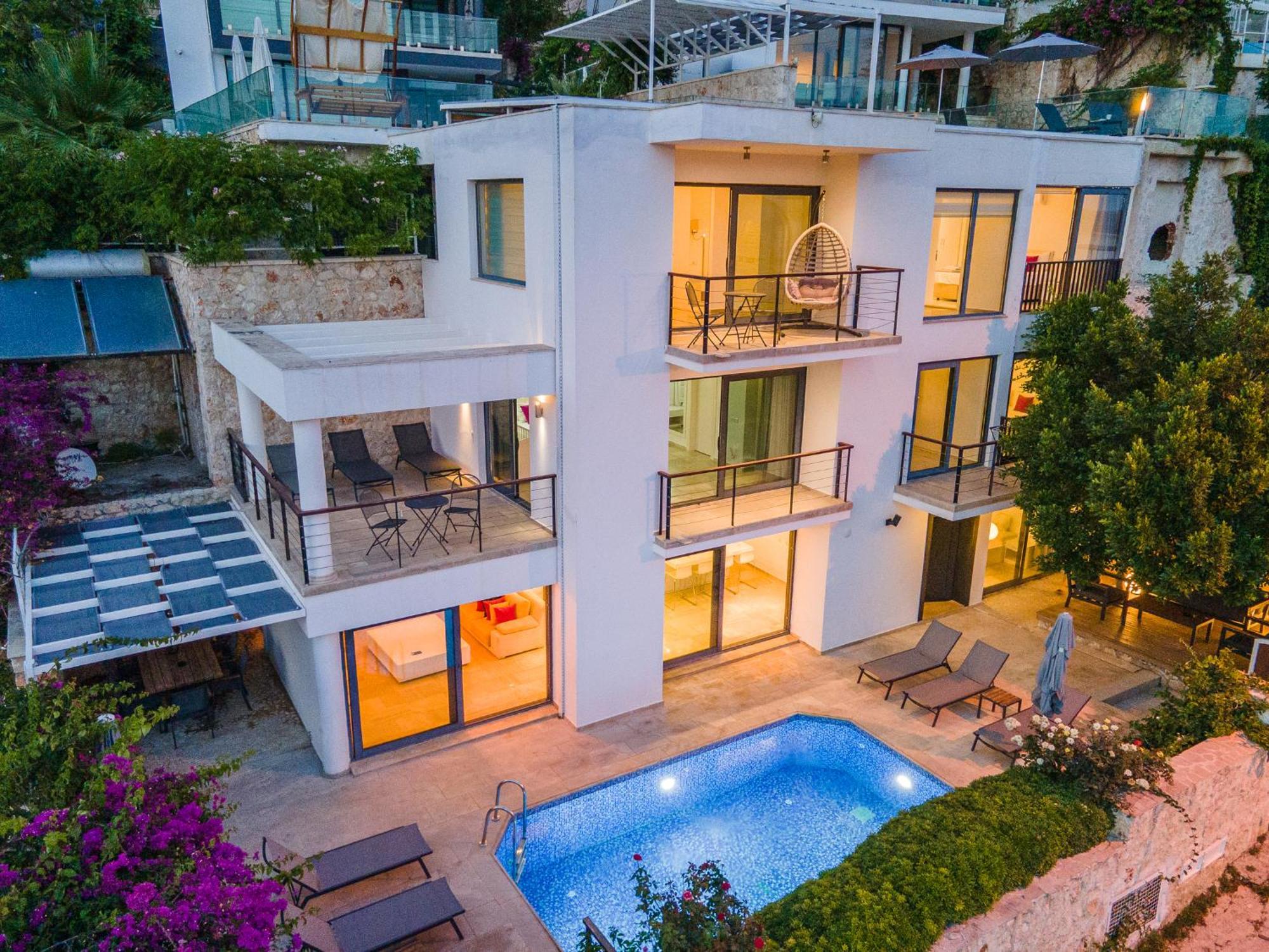 Luxus Villa Skyla Mit 5 Schlafzimmern & Meer-Blick Kas Exterior photo